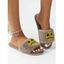 Halloween Rhinestone Skull Pattern Open Toe Fluffy Slippers - multicolor A EU 41