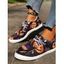 Halloween Pumpkin Spider Pattern Lace Up Canvas Shoes - multicolor A EU 43