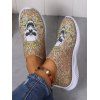 Halloween Skull Crown Pattern Heathered Slip On Casual Shoes - multicolor A EU 40
