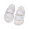 Pure Color Open Toe Home Fluffy Slippers - Blanc EU (40-41)