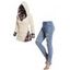 Pull à Capuche à Carreaux Imprimé Tordu en Tricot à Taille Moyenne - multicolor S | US 4
