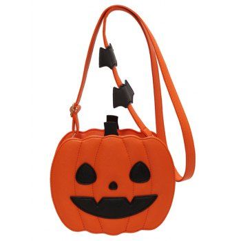 

Funny Pumpkin Shape Halloween Shoulder Crossbody Bag, Dark orange