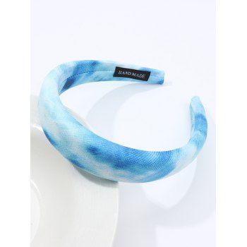 

Tie Dye Print Padded Thick Headband Hair Accessory, Light blue