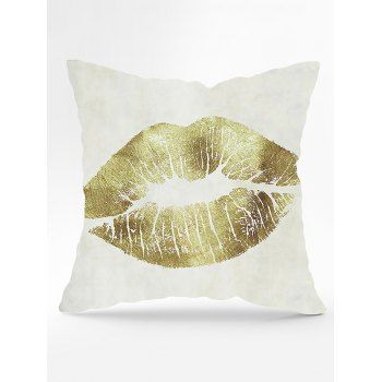 

Lips Pattern Sofa Cushion Cover, White