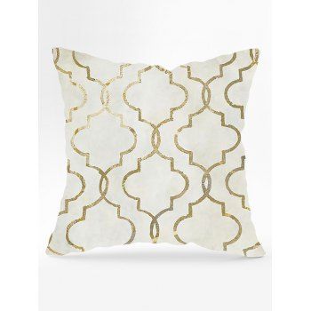 

Geometric Pattern Square Pillowcase, White