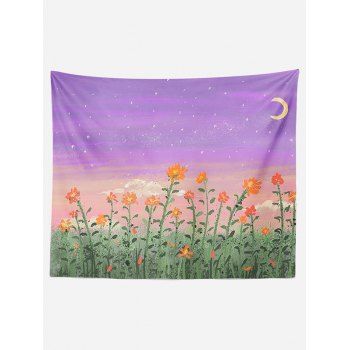 

Landscape Watercolor Painting Print Hanging Home Decor Wall Tapestry, Light purple
