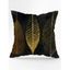 Taie D'Oreiller de Canapé Motif de Feuille - Noir 