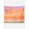 Tapisserie Murale à Imprimé Peinture Paysage à L'Aquarelle Décor Maison - orange clair 