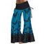 Pantalon D'Halloween Lâche Sanglé Chauve-souris Imprimé à Taille Large - Bleu XXL | US 12