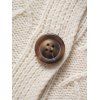 Cardigan à capuche boutonné en tricot torsadé, couleur unie, manches longues, décontracté - café lumière S | US 4