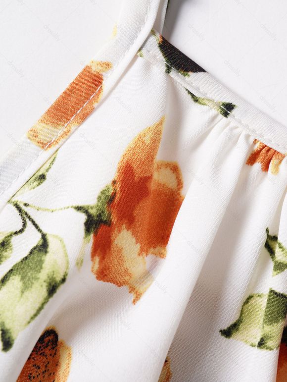 Ensemble de Haut Court Superposé Plongeant à Manches Longues à Bretelle Fine - Vert M