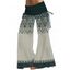 Pantalon Lâche Long Décontracté Tribal Géométrique Imprimé à Jambe Large à Volants - Vert profond XXL | US 12