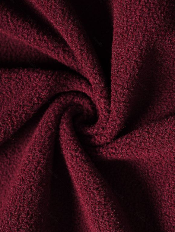 Costume Chauve-souris à Capuche en Couleur Unie en Laine avec Haut - Rouge foncé S