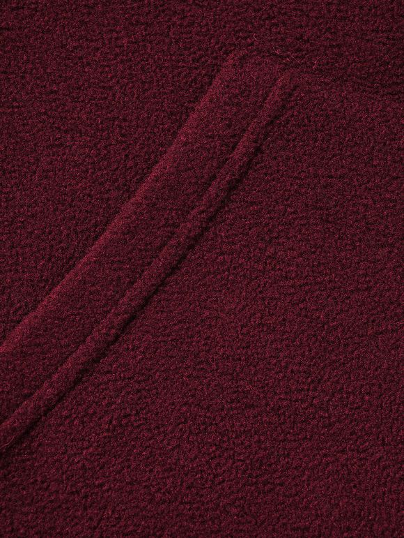 Costume Chauve-souris à Capuche en Couleur Unie en Laine avec Haut - Rouge foncé S