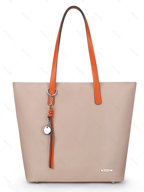 Sac Fourre-tout Drôle de Grande Capacité en Faux Cuir - Abricot REGULAR