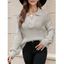 Pull Goutte Epaule en Couleur Unie à Col Relevé - Gris Clair L | US 8