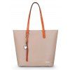 Sac Fourre-tout Drôle de Grande Capacité en Faux Cuir - Abricot REGULAR