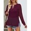 Pull Evidé Transparent Au Crochet à Goutte Epaule en Couleur Unie à Lacets - Rouge foncé XL | US 10