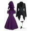 Mini-Robe à Capuche Zippée Asymétrique à Epaule Dénudée à Frange - multicolor S | US 4