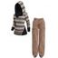 Haut à Capuche Lâche Brillant Rayé Boutonné avec Poche à Rabat en Faux Denim - multicolor S | US 4