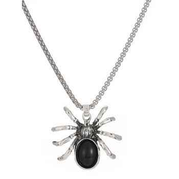 

Gothic Spider Shape Pendant Chain Necklace, Black