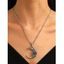 Collier Chaîne Pendant Gothique Fleur Lune en Alliage - Argent 