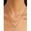 Collier Chaîne Superposé en Forme de Cœur en Alliage - Argent 
