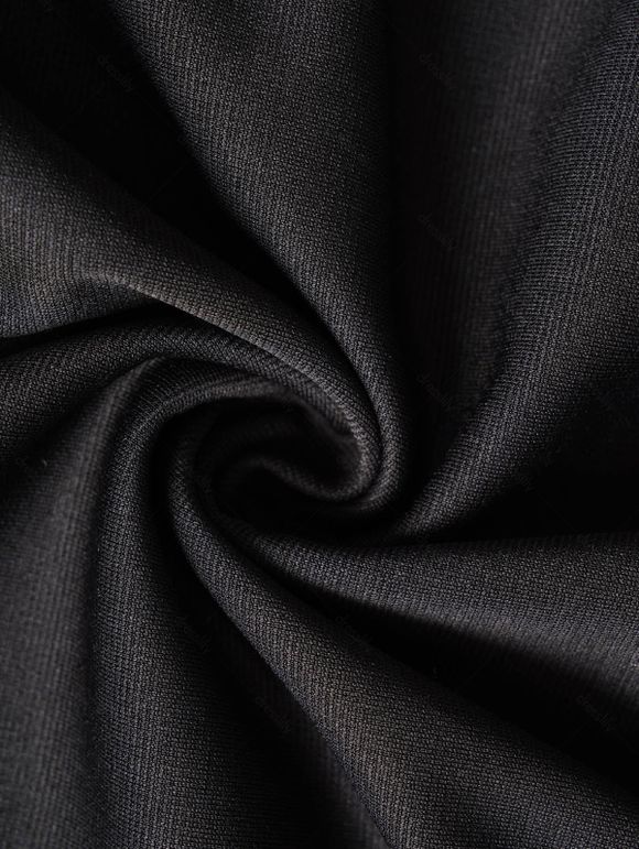 Robe D'Halloween Ligne A Gothique Fleur Panneau en Dentelle à Manches Evasées - Noir XXL