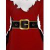 Mini Robe à Capuche de Noël 3D Ceinturée Imprimée à Lacets avec Cordon - Rouge M | US 6