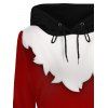Mini Robe à Capuche de Noël 3D Ceinturée Imprimée à Lacets avec Cordon - Rouge XL | US 10
