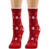 1 Paire de Socquettes en Coton Motif Noël - Rouge 1 PAIR