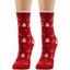 1 Paire de Socquettes en Coton Motif Noël - Rouge 1 PAIR