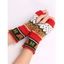 Gants de Noël en Tricot en Couleur Contrastée sans Doigts - Rouge 1 PAIR