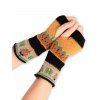 Gants de Noël en Tricot en Couleur Contrastée sans Doigts - Jaune Canard Caoutchouc 1 PAIR