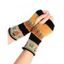 Gants de Noël en Tricot en Couleur Contrastée sans Doigts - Jaune Canard Caoutchouc 1 PAIR