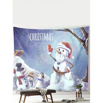 

Christmas Snowman Print Home Decoration Hanging Wall Tapestry, Multicolor a