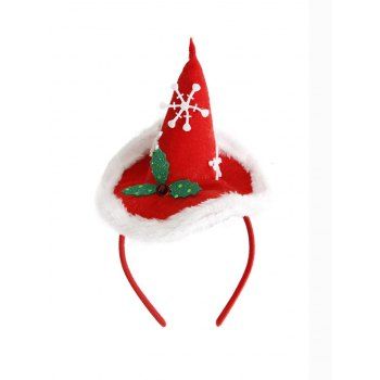 

Fuax Fur Santa Hat Snowflake Christmas Headband, Multicolor b