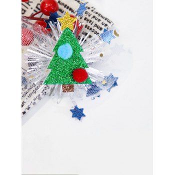 

2Pcs Christmas Tree Pattern Plastic Tassel Xmas Hair Clips Set For Kids, Multicolor b