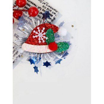 

2Pcs Santa Hat Pattern Toddler Christmas Hair Clips, Multicolor b