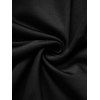 Robe Asymétrique Epaule Dénudée à Manches Courtes Nouée en Couleur Unie à Chaîne - Noir S | US 4