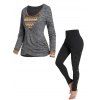 Haut et Pantalon Crayon Rayé Croisé Motif Géométrique Coloré Jointif en Fausse Deux Pièces avec Poches - multicolor S | US 4