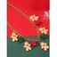 Collier en Chaîne avec Boule Pelucheuse Motif Adorable Bonhomme de Neige de Noël - multicolor 