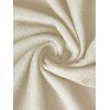 Robe Mi-Longue Superposée Ceinturée Plongeante à Taille Haute en Couleur Unie à Volants - café lumière XXL | US 14