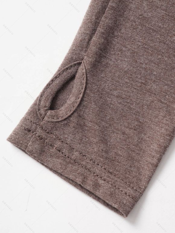 Haut à Capuche Décontracté à Manches Raglan - café XL | US 10