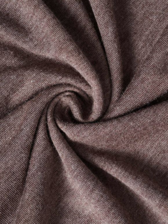 Haut à Capuche Décontracté à Manches Raglan - café XL | US 10