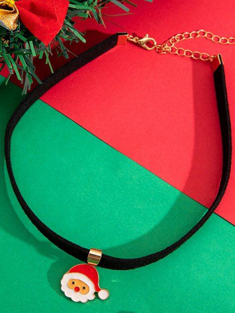 Christmas Cute Santa Claus Adjustable Choker Necklace