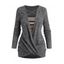 Haut Croisé Tricoté à Motif Tribal - Gris XXL | US 14