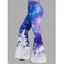 Pantalon Évasé Long Imprimé Renne de Noël et Flocon de Neige 3D à Taille Élastique Grande Taille - Bleu Ciel 4X | US 22
