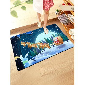 

Christmas Santa Claus Snow Scenic 3D Print Decorative Floor Mat, Multicolor b