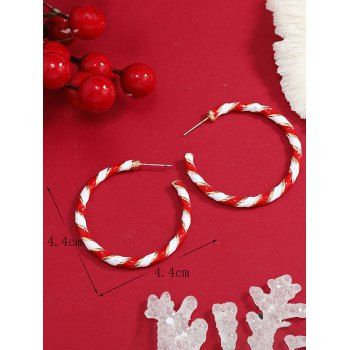 Christmas Candy Round Shape Cuff Earrings